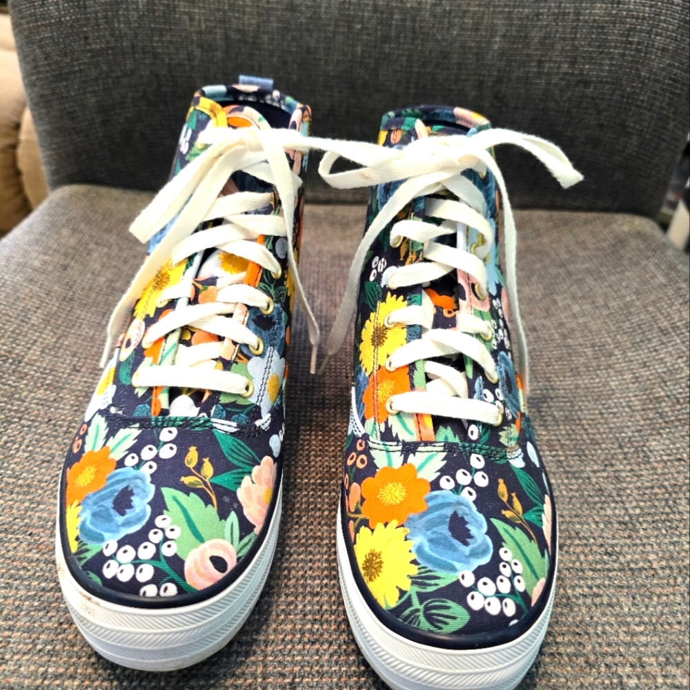 Keds-x Rifle Paper Co. The Platform Mid Vintage Blossom Lace Up